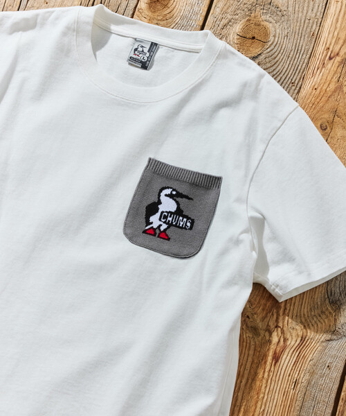 FREAK'S STORE(フリークスストア)の「限定展開 CHUMS×FREAK'S STORE チャムス 別注 ブービーバード ニットポケット クルーネック Tシャツ(Tシャツ/カットソー・メンズ・ベージュ/ブラック/ネイビー/ホワイト・X-LARGE/LARGE/MEDIUM/SMALL)」の13枚目の写真