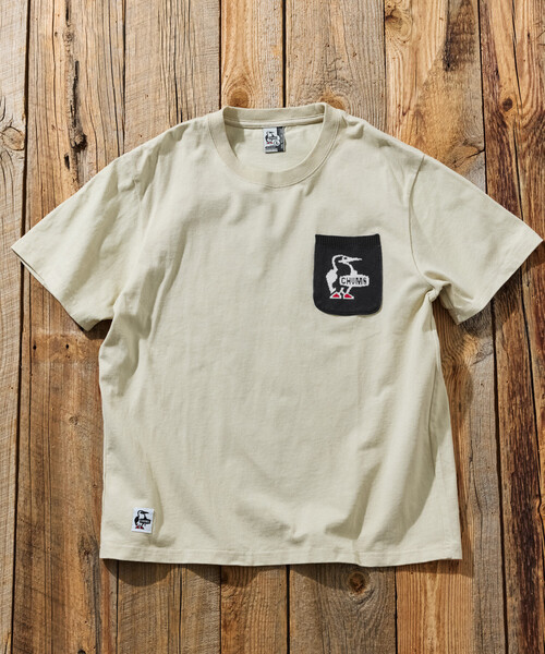 FREAK'S STORE(フリークスストア)の「限定展開 CHUMS×FREAK'S STORE チャムス 別注 ブービーバード ニットポケット クルーネック Tシャツ(Tシャツ/カットソー・メンズ・ベージュ/ブラック/ネイビー/ホワイト・X-LARGE/LARGE/MEDIUM/SMALL)」の14枚目の写真