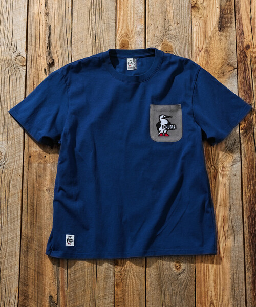 FREAK'S STORE(フリークスストア)の「限定展開 CHUMS×FREAK'S STORE チャムス 別注 ブービーバード ニットポケット クルーネック Tシャツ(Tシャツ/カットソー・メンズ・ベージュ/ブラック/ネイビー/ホワイト・X-LARGE/LARGE/MEDIUM/SMALL)」の15枚目の写真