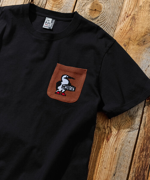 FREAK'S STORE(フリークスストア)の「限定展開 CHUMS×FREAK'S STORE チャムス 別注 ブービーバード ニットポケット クルーネック Tシャツ(Tシャツ/カットソー・メンズ・ベージュ/ブラック/ネイビー/ホワイト・X-LARGE/LARGE/MEDIUM/SMALL)」の5枚目の写真