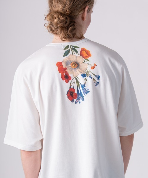 rehacer（レアセル）の「rehacer : Pack Flower Dolman CS / パック フラワー ドルマンカットソー（Tシャツ/カットソー・メンズ・ホワイト/ブラック・SMALL/MEDIUM/LARGE/X-LARGE）」の5枚目の写真