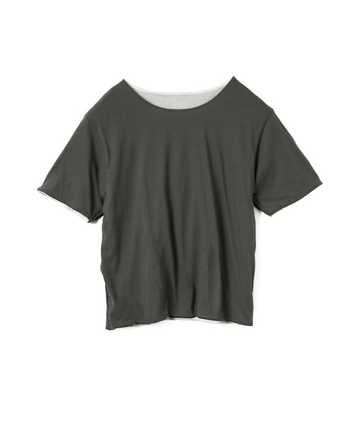 mizuiroind（ミズイロインド）の「mizuiro ind バイカラーリバーシブルTシャツ（Tシャツ/カットソー・レディース・オフホワイト/ブラック/グレー・FREE）」の20枚目の写真