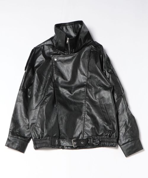 Ritzy(リッツィー)の「オーバーサイズ レザージャケット(ピーコート・レディース・ブラウン/ブラック・M)」の21枚目の写真
