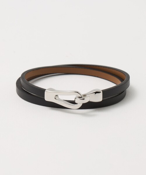 BEAUTY&YOUTH UNITED ARROWS(ビューティーアンドユースユナイテッドアローズ)の「メタル×レザーベルト ブレスレット(ブレスレット・レディース・ブラウン系/ブラック・FREE)」の2枚目の写真