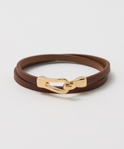 BEAUTY&YOUTH UNITED ARROWS(ビューティーアンドユースユナイテッドアローズ)の「メタル×レザーベルト ブレスレット(ブレスレット・レディース・ブラウン系/ブラック・FREE)」の5枚目の写真