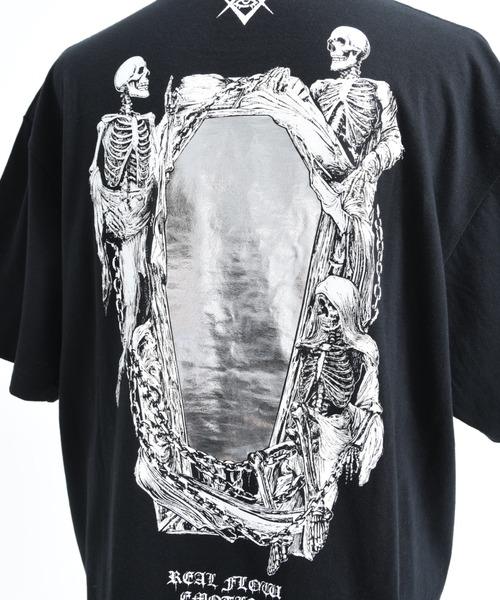 REFLEM(レフレム)の「『REFLEM/レフレム』ホログラムスカルプリントTシャツ/ハーフスリーブカットソー(Tシャツ/カットソー・レディース・ホワイト/ブラック・FREE)」の21枚目の写真