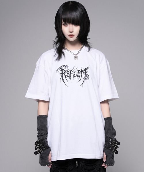 REFLEM(レフレム)の「『REFLEM/レフレム』ホログラムスカルプリントTシャツ/ハーフスリーブカットソー(Tシャツ/カットソー・レディース・ホワイト/ブラック・FREE)」の11枚目の写真
