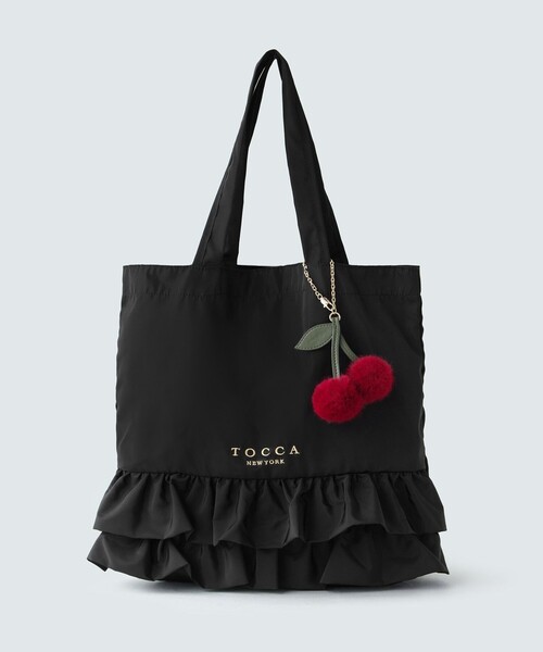 TOCCA(トッカ)の「SOGNO FUR CHARM TOTE トートバッグ(ショルダーバッグ・レディース・ブラック系/レッド系5/ベージュ系/ブラウン系・F)」の4枚目の写真