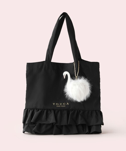 TOCCA(トッカ)の「SOGNO FUR CHARM TOTE トートバッグ(ショルダーバッグ・レディース・ブラック系/レッド系5/ベージュ系/ブラウン系・F)」の9枚目の写真