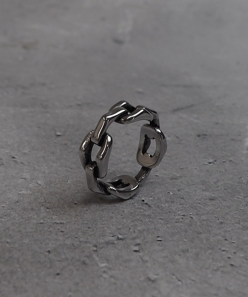 ARROWM(アローム)の「ARROWM チェーンブロックリング(リング・メンズ・シルバー・14号/17号/20号/22号)」の3枚目の写真