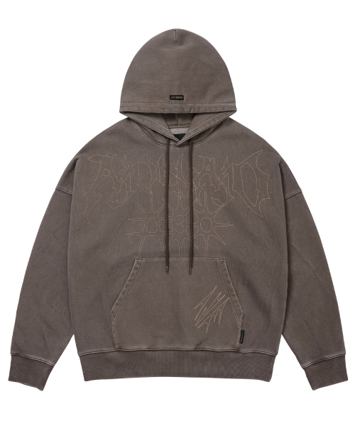 AJOBYAJO（アジョバイアジョ）の「[PBA] SB VNJ Logo Washed Hoodie [BROWN]（パーカー・メンズ・その他・LARGE/X-LARGE）」の4枚目の写真