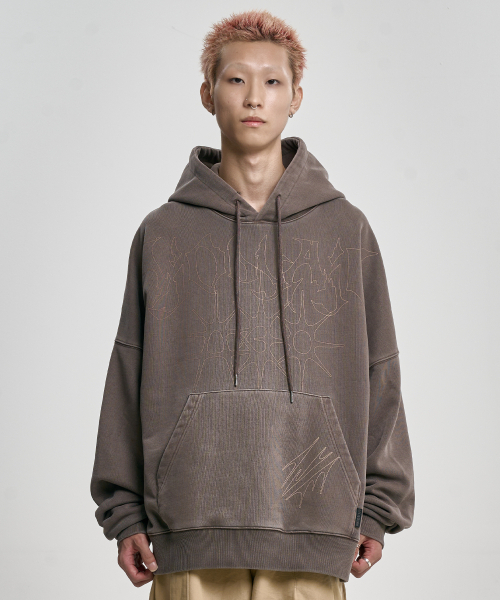 AJOBYAJO（アジョバイアジョ）の「[PBA] SB VNJ Logo Washed Hoodie [BROWN]（パーカー・メンズ・その他・LARGE/X-LARGE）」の7枚目の写真