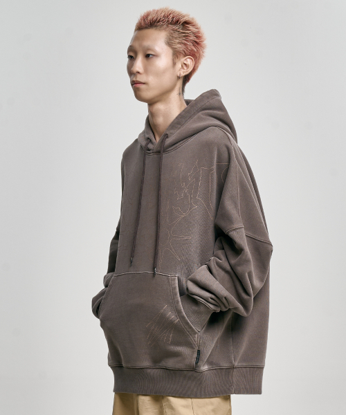 AJOBYAJO（アジョバイアジョ）の「[PBA] SB VNJ Logo Washed Hoodie [BROWN]（パーカー・メンズ・その他・LARGE/X-LARGE）」の9枚目の写真