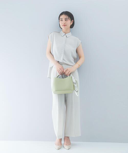 URBAN RESEARCH ROSSO WOMEN（アーバンリサーチ　ロッソ）の「クールタッチ 防シワ ストレートパンツ（その他パンツ・レディース・ブルー系その他/ベージュ系その他・38/36）」の5枚目の写真