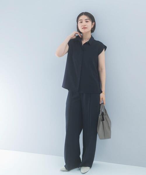 URBAN RESEARCH ROSSO WOMEN（アーバンリサーチ　ロッソ）の「クールタッチ 防シワ ストレートパンツ（その他パンツ・レディース・ブルー系その他/ベージュ系その他・38/36）」の13枚目の写真
