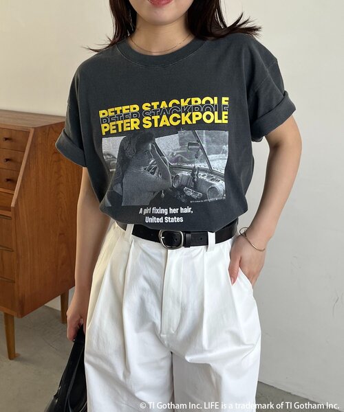 CAPRICIEUX LE'MAGE(カプリシューレマージュ)の「〈GOOD ROCK SPEED〉PETER PHOTO Tシャツ(Tシャツ/カットソー・レディース・ブラック・FREE)」の1枚目の写真