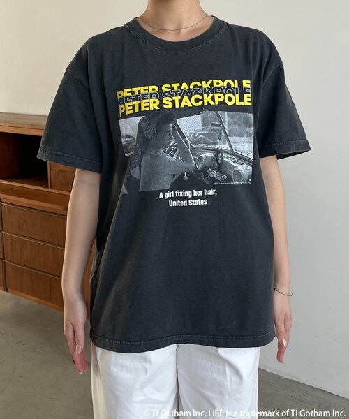 CAPRICIEUX LE'MAGE(カプリシューレマージュ)の「〈GOOD ROCK SPEED〉PETER PHOTO Tシャツ(Tシャツ/カットソー・レディース・ブラック・FREE)」の6枚目の写真