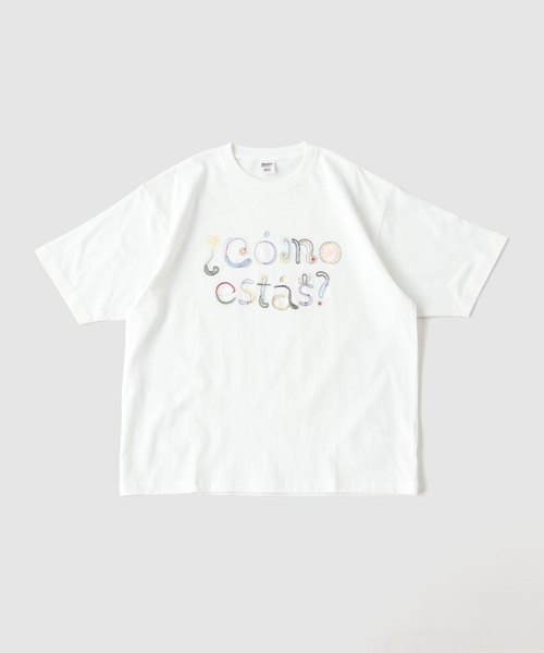 B.C STOCK(ベーセーストック)の「TEXAS グリーティング TEE(Tシャツ/カットソー・メンズ・ホワイト/ネイビー/ブラウン系その他・MEDIUM/LARGE)」の1枚目の写真