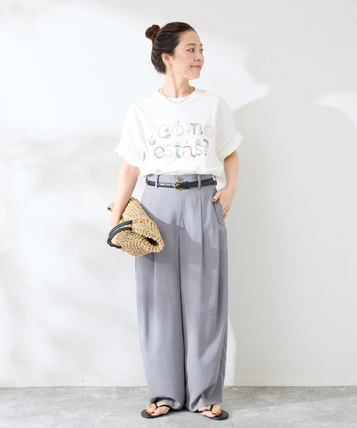 B.C STOCK(ベーセーストック)の「TEXAS グリーティング TEE(Tシャツ/カットソー・メンズ・ホワイト/ネイビー/ブラウン系その他・MEDIUM/LARGE)」の5枚目の写真