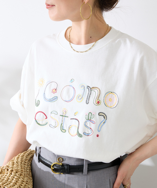 B.C STOCK(ベーセーストック)の「TEXAS グリーティング TEE(Tシャツ/カットソー・メンズ・ホワイト/ネイビー/ブラウン系その他・MEDIUM/LARGE)」の11枚目の写真