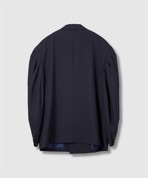HOLIDAY(ホリデイ)の「WOOL PUFF DOUBLE BREASTED JACKET ウールパフダブルブレストジャケット(テーラードジャケット・レディース・ダークネイビー・ONE SIZE)」の2枚目の写真
