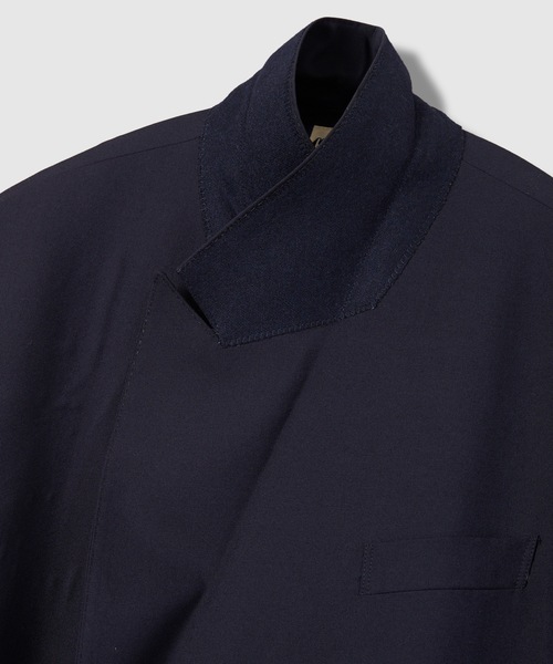 HOLIDAY(ホリデイ)の「WOOL PUFF DOUBLE BREASTED JACKET ウールパフダブルブレストジャケット(テーラードジャケット・レディース・ダークネイビー・ONE SIZE)」の4枚目の写真