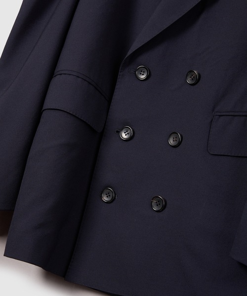 HOLIDAY(ホリデイ)の「WOOL PUFF DOUBLE BREASTED JACKET ウールパフダブルブレストジャケット(テーラードジャケット・レディース・ダークネイビー・ONE SIZE)」の5枚目の写真