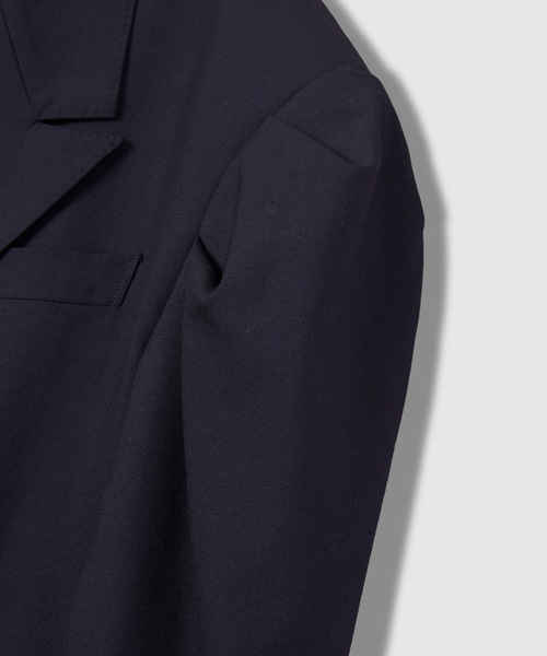 HOLIDAY(ホリデイ)の「WOOL PUFF DOUBLE BREASTED JACKET ウールパフダブルブレストジャケット(テーラードジャケット・レディース・ダークネイビー・ONE SIZE)」の6枚目の写真