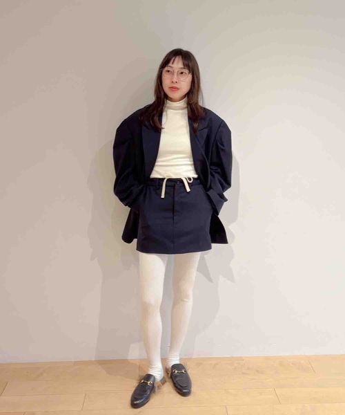 HOLIDAY(ホリデイ)の「WOOL PUFF DOUBLE BREASTED JACKET ウールパフダブルブレストジャケット(テーラードジャケット・レディース・ダークネイビー・ONE SIZE)」の12枚目の写真