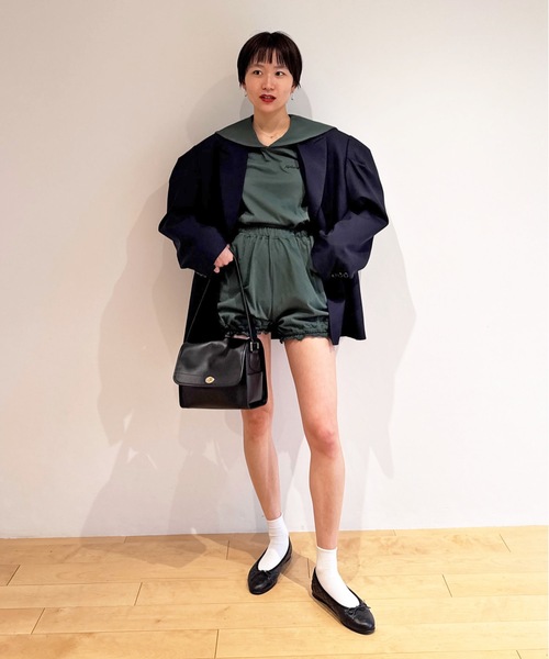 HOLIDAY(ホリデイ)の「WOOL PUFF DOUBLE BREASTED JACKET ウールパフダブルブレストジャケット(テーラードジャケット・レディース・ダークネイビー・ONE SIZE)」の14枚目の写真