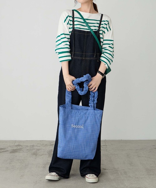 BONLECILL Marche(ボンルシールマルシェ)の「【BONLECILL Marche】ギャザーハンドルチェック柄トートバッグ(トートバッグ・レディース・ブラック/ブルー/イエロー/ベージュ・FREE)」の20枚目の写真