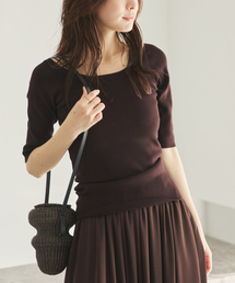 plage | layered rib ニットT(ニット/セーター)