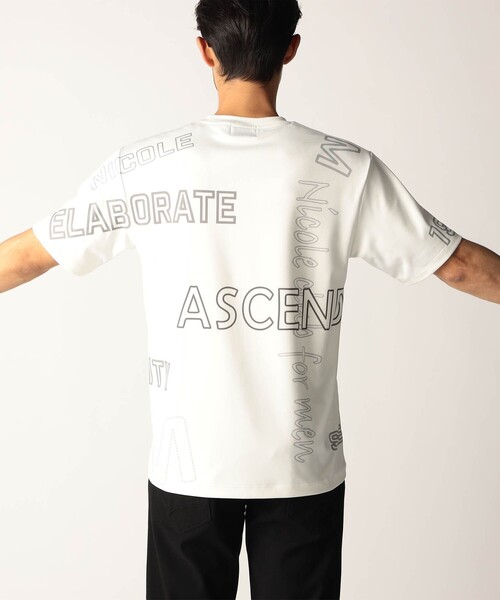 NICOLE CLUB FOR MEN(ニコルクラブフォーメン)の「総柄ロゴプリントTシャツ(Tシャツ/カットソー・メンズ・ブラック/ブルー/ホワイト・XL/M/L)」の10枚目の写真