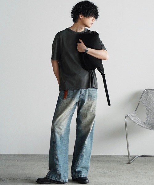 WYM LIDNM(ウィム バイ リドム)の「FAUX SUEDE SHOULDER BAG(ショルダーバッグ・メンズ・ブラウン/ブラック・FREE)」の21枚目の写真