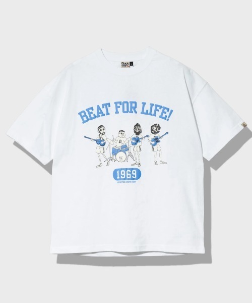 Duckster(ダックスター)の「DUCKSTER/ダックスター RELAXED FIT S/STEE《BEAT FOR LIFE!》(Tシャツ/カットソー・メンズ・ホワイト/ブラック/その他1/マスタード・X-LARGE/LARGE/MEDIUM)」の1枚目の写真