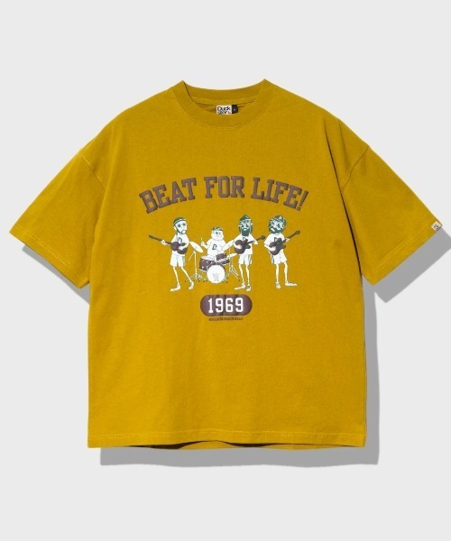 Duckster(ダックスター)の「DUCKSTER/ダックスター RELAXED FIT S/STEE《BEAT FOR LIFE!》(Tシャツ/カットソー・メンズ・ホワイト/ブラック/その他1/マスタード・X-LARGE/LARGE/MEDIUM)」の2枚目の写真