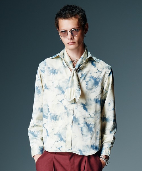 glamb(グラム)の「Studs Line Shirt II / スタッズラインシャツII(シャツ/ブラウス・メンズ・アイボリー/カーキ/ワイン・S/M/L)」の2枚目の写真