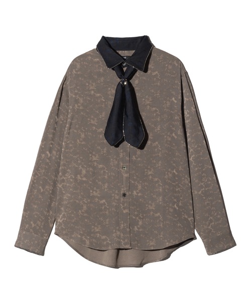 glamb(グラム)の「Studs Line Shirt II / スタッズラインシャツII(シャツ/ブラウス・メンズ・アイボリー/カーキ/ワイン・S/M/L)」の5枚目の写真
