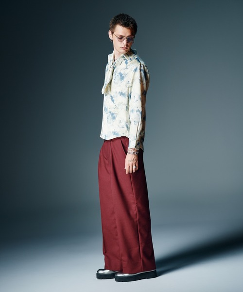 glamb(グラム)の「Studs Line Shirt II / スタッズラインシャツII(シャツ/ブラウス・メンズ・アイボリー/カーキ/ワイン・S/M/L)」の12枚目の写真