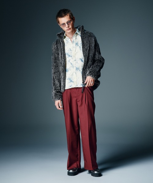glamb(グラム)の「Studs Line Shirt II / スタッズラインシャツII(シャツ/ブラウス・メンズ・アイボリー/カーキ/ワイン・S/M/L)」の14枚目の写真