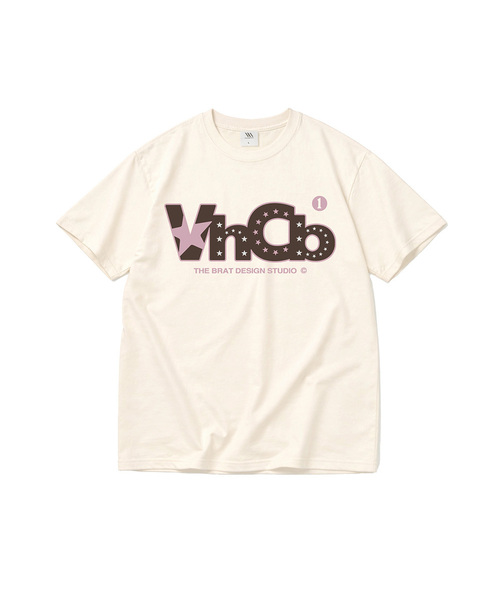 VENHIT(ベンヒット)の「vhcb スターパターンクールコットン半袖Tシャツ(Tシャツ/カットソー・レディース・ブラウン/ホワイト/ブラック/クリーム・SMALL/MEDIUM/LARGE/X-LARGE)」の4枚目の写真