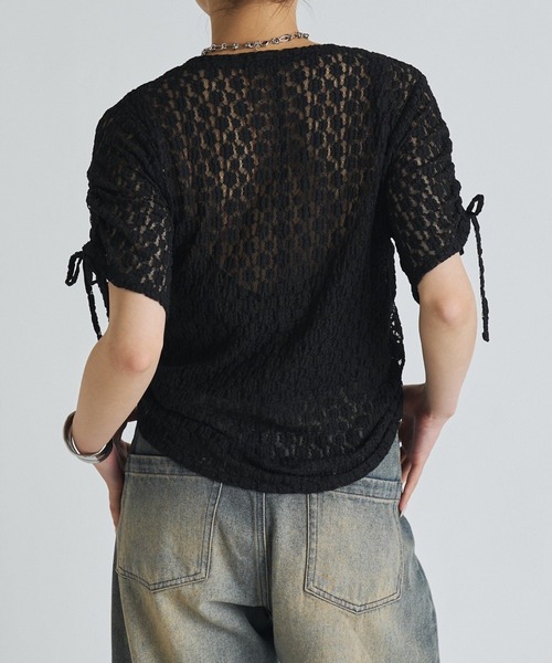 Lui's（ルイス）の「レースドロストデザインプルオーバー（Tシャツ/カットソー・レディース・ブラウン/ブラック/オフホワイト・FREE）」の21枚目の写真
