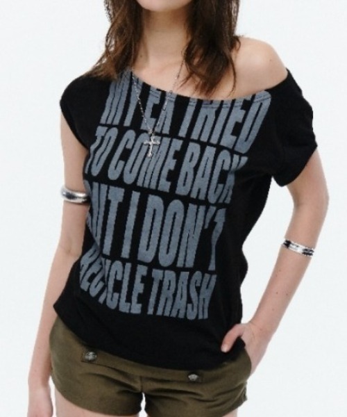Midnight Move(ミッドナイトムーブ)の「A'GEM/9 × .kom 『MIDNIGHT MOVE/ミッドナイトムーブ』 ss ex tee/デザインテキスト Tシャツ(Tシャツ/カットソー・レディース・ブラック/ホワイト/ライトグリーン・FREE)」の3枚目の写真