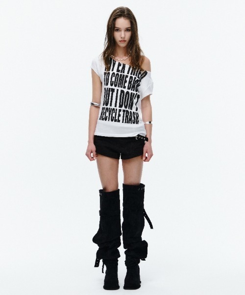 Midnight Move(ミッドナイトムーブ)の「A'GEM/9 × .kom 『MIDNIGHT MOVE/ミッドナイトムーブ』 ss ex tee/デザインテキスト Tシャツ(Tシャツ/カットソー・レディース・ブラック/ホワイト/ライトグリーン・FREE)」の6枚目の写真