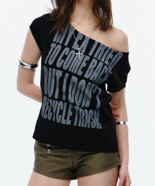 Midnight Move(ミッドナイトムーブ)の「A'GEM/9 × .kom 『MIDNIGHT MOVE/ミッドナイトムーブ』 ss ex tee/デザインテキスト Tシャツ(Tシャツ/カットソー・レディース・ブラック/ホワイト/ライトグリーン・FREE)」の10枚目の写真