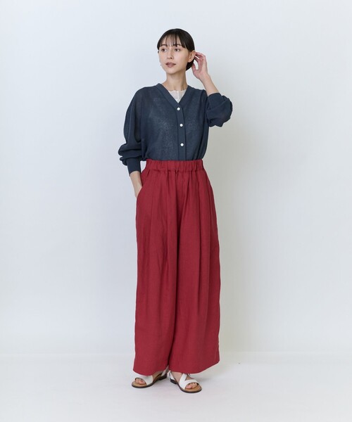 LOISIR(ロワズィール)の「リネンイージーパンツ(その他パンツ・レディース・ライトブルー/キナリ/カーキ/レッド・FREE)」の7枚目の写真