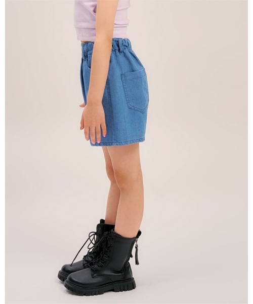 minimal(ミニマル)の「【接触冷感】ハートスプレーデニムショートパンツ(その他パンツ・キッズ・グレー/ブルー・100cm/120cm/140cm/110cm/130cm)」の7枚目の写真