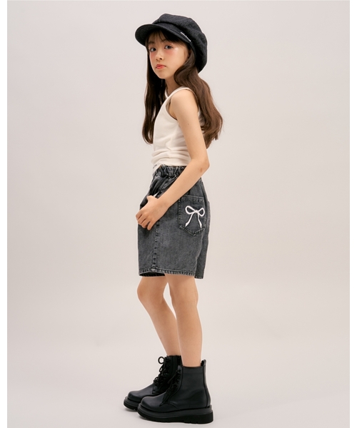 minimal(ミニマル)の「【接触冷感】ハートスプレーデニムショートパンツ(その他パンツ・キッズ・グレー/ブルー・100cm/120cm/140cm/110cm/130cm)」の11枚目の写真