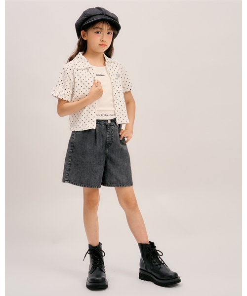 minimal(ミニマル)の「【接触冷感】ハートスプレーデニムショートパンツ(その他パンツ・キッズ・グレー/ブルー・100cm/120cm/140cm/110cm/130cm)」の13枚目の写真