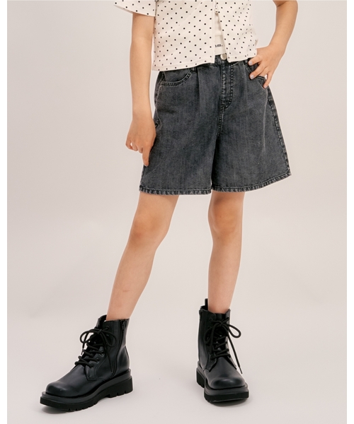 minimal(ミニマル)の「【接触冷感】ハートスプレーデニムショートパンツ(その他パンツ・キッズ・グレー/ブルー・100cm/120cm/140cm/110cm/130cm)」の14枚目の写真